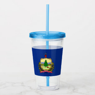 Copo De Acrílico Tumbler acrílico com a bandeira de Vermont