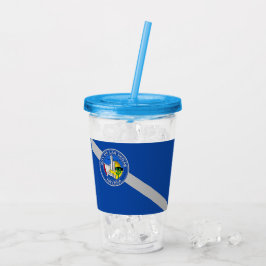 Copo De Acrílico Tumbler acrílico com bandeira de Las Vegas