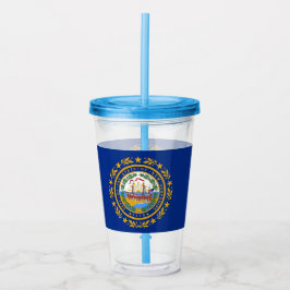 Copo De Acrílico Tumbler acrílico com bandeira de New Hampshire