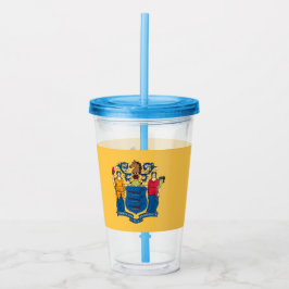 Copo De Acrílico Tumbler acrílico com bandeira de Nova Jersey