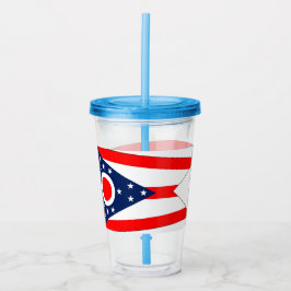 Copo De Acrílico Tumbler acrílico com bandeira de Ohio