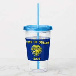 Copo De Acrílico Tumbler acrílico com bandeira de Oregon