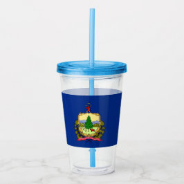Copo De Acrílico Tumbler acrílico com bandeira de Vermont