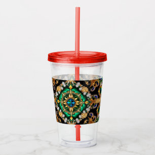 Copo De Acrílico Tumbler acrílico com Design de cores brasileiras