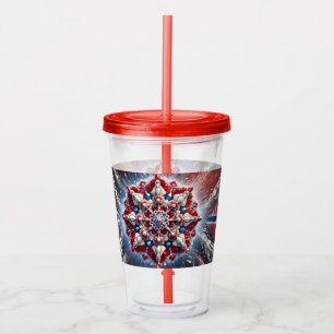 Copo De Acrílico Tumbler acrílico com Design de cores norueguesas
