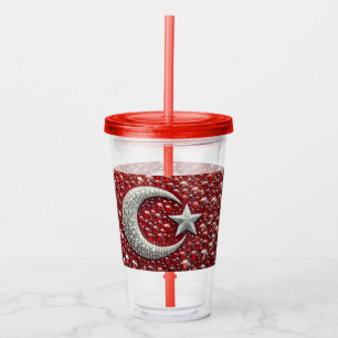 Copo De Acrílico Tumbler acrílico com Design de cores turcas