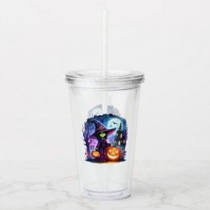 Copo De Acrílico Tumbler Acrílico de Bruxas Verdes Bonitas