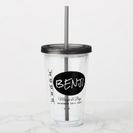 COPO DE ACRÍLICO TUMBLER ACRÍLICO DE CASAMENTO BRUTO PERSONALIZADO