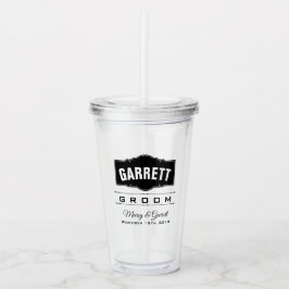 COPO DE ACRÍLICO TUMBLER ACRÍLICO DE CASAMENTO BRUTO PERSONALIZADO
