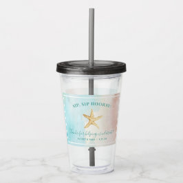 Copo De Acrílico Tumbler Acrílico De Casamento Da Praia Personaliza