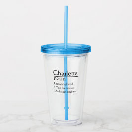 Copo De Acrílico Tumbler acrílico de definição de nome personalizad