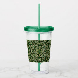 Copo De Acrílico Tumbler Acrílico de Feriado Dourado Verde