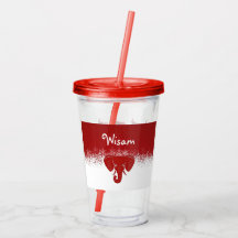 Tumbler Acrílico do Elefante Vermelho Sortudo