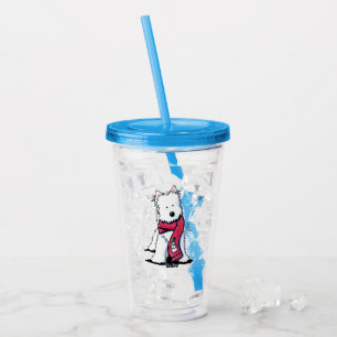 Copo De Acrílico Tumbler Acrílico do KiniArt Westie
