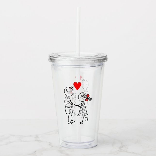 Copo De Acrílico Tumbler Acrílico dos Melhores Amigos (Frente)