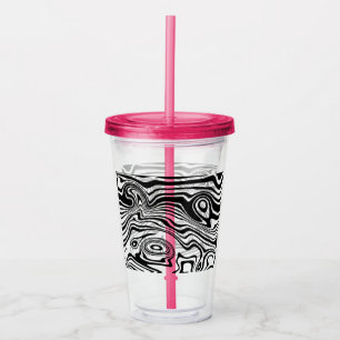 Copo De Acrílico Tumbler Acrílico em Corrente abstrato