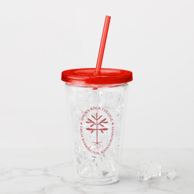 Copo De Acrílico Tumbler acrílico em vermelho (Gelo traseiro)