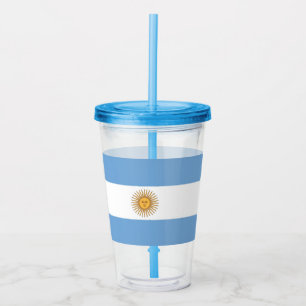 Copo De Acrílico Tumbler Acrílico Patriótico com bandeira da Argent
