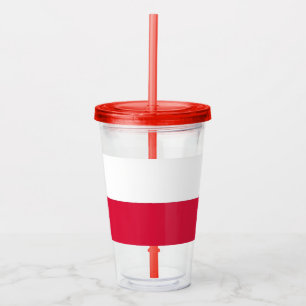 Copo De Acrílico Tumbler Acrílico Patriótico com bandeira de Polôni