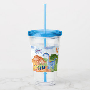 Copo De Acrílico Tumbler acrílico personalizado pré-histórico anima