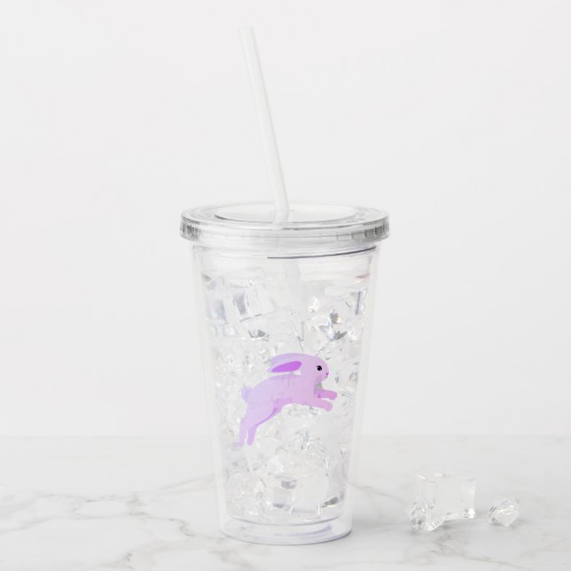 Copo De Acrílico Tumbler Acrílico Roxo Roxo Hoppy - Presente Páscoa (Gelo frontal)