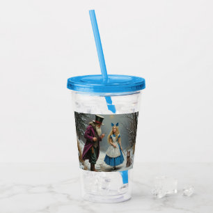 Copo De Acrílico Tumbler azul-de-Alice azul