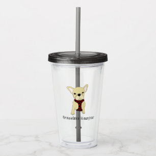 Copo De Acrílico Tumbler bonito do campista do buldogue francês