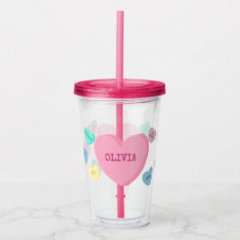 Copo De Acrílico Tumbler Cardíaco Personalizado