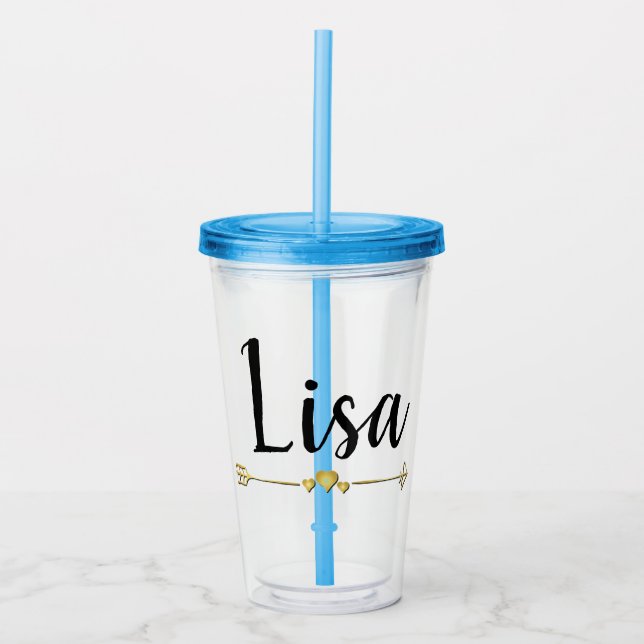 Copo De Acrílico tumbler conhecido personalizado (Frente)