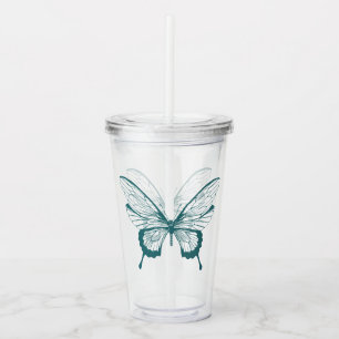 Copo De Acrílico Tumbler de Acrílico Borboleta