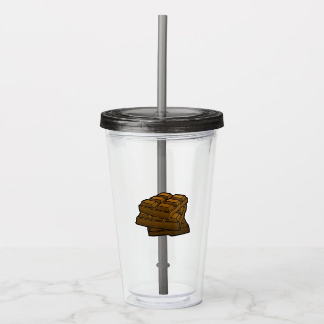 Copo De Acrílico Tumbler de Acrílico Chocolate (Frente)