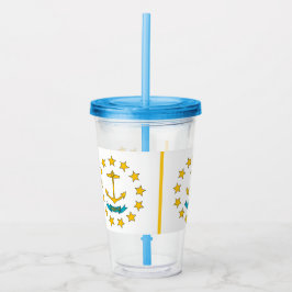 Copo De Acrílico Tumbler de Acrílico com a bandeira de Rhode Island