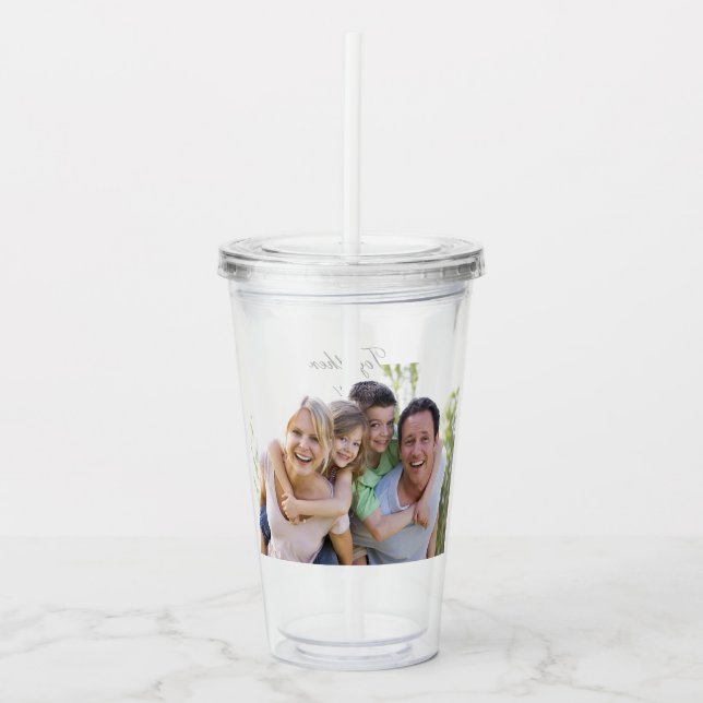 Copo De Acrílico Tumbler de acrílico de foto personalizado (Frente)