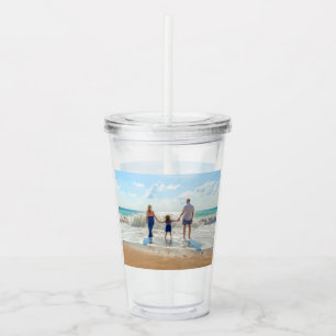 Copo De Acrílico Tumbler de acrílico de foto personalizado - seu p