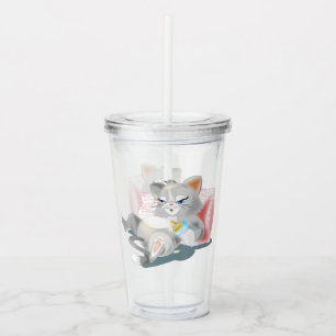 Copo De Acrílico Tumbler de Acrílico de Gatinho Bebê