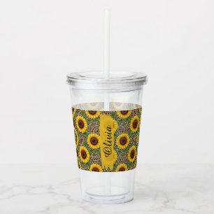 Copo De Acrílico Tumbler de Acrílico de Girassol Personalizado