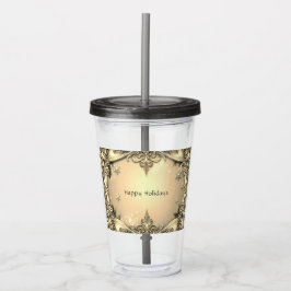 Copo De Acrílico Tumbler de acrílico decorativo Dourado