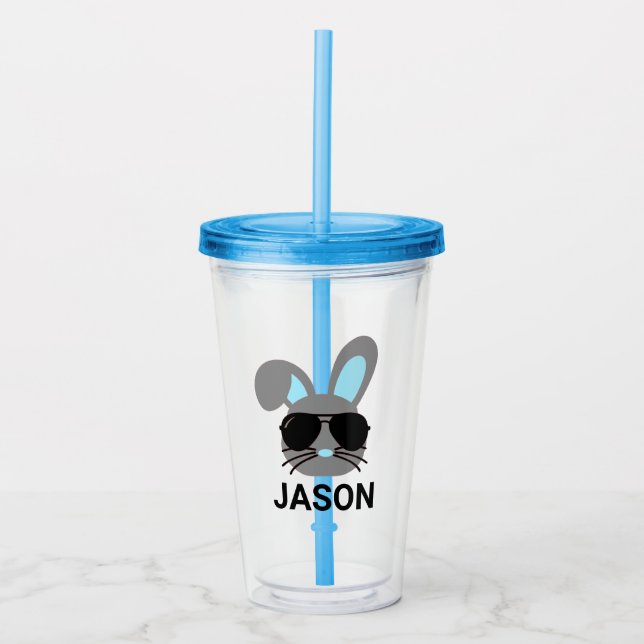 Copo De Acrílico Tumbler de acrílico personalizado na Páscoa (Frente)