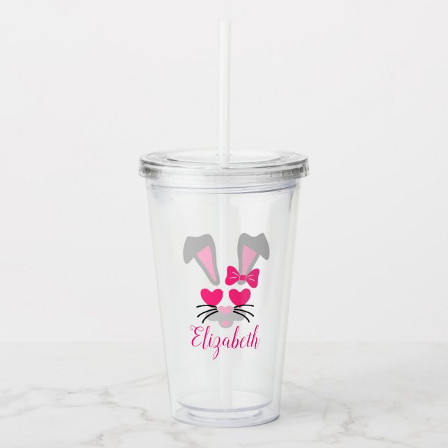 Copo De Acrílico Tumbler de acrílico personalizado na Páscoa (Frente)