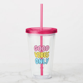 Copo De Acrílico Tumbler de Acrílico Vibrações Positivas