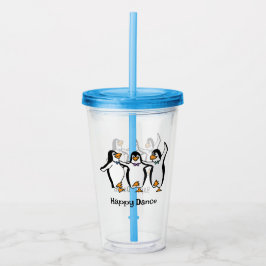 Copo De Acrílico Tumbler de Design acrílico para pinguins dançantes
