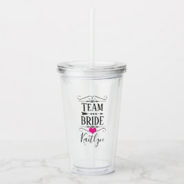 COPO DE ACRÍLICO TUMBLER DE FESTA BRIDAL DE BRIDE DE EQUIPE PERSONA