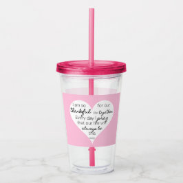 Copo De Acrílico Tumbler de MENSAGEM DE AMOR