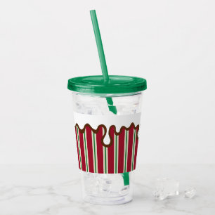Copo De Acrílico Tumbler de Menta de Feriado