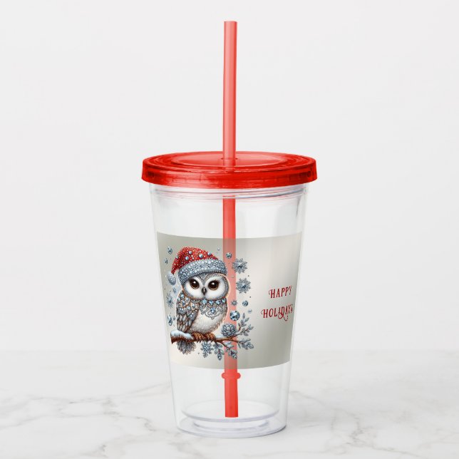 Copo De Acrílico Tumbler de Natal Holiday (Frente)