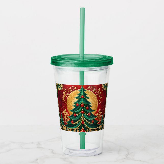 Copo De Acrílico Tumbler de Natal no Natal (Frente)