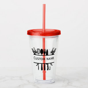 Copo De Acrílico Tumbler de nome acrílico personalizado