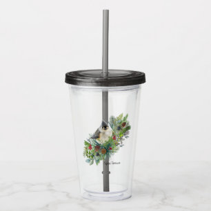 Copo De Acrílico Tumbler de pássaro tufado