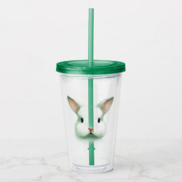 Copo De Acrílico Tumbler de rosto acrilato de coelho verde