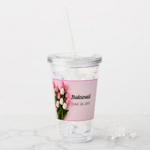 Copo De Acrílico Tumbler do acrílico da tulipa das damas de honra